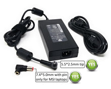 Load image into Gallery viewer, 230W 19.5V 11.8A AC Adapter Charger for MSI GS65/GS75 with RTX2070/RTX2080 GS75 Stealth-093 091 089 202 203; GS65 Stealth-002 004 005 Power Supply Replacement for MSI 230W AC Adapter 957-17G11P-101
